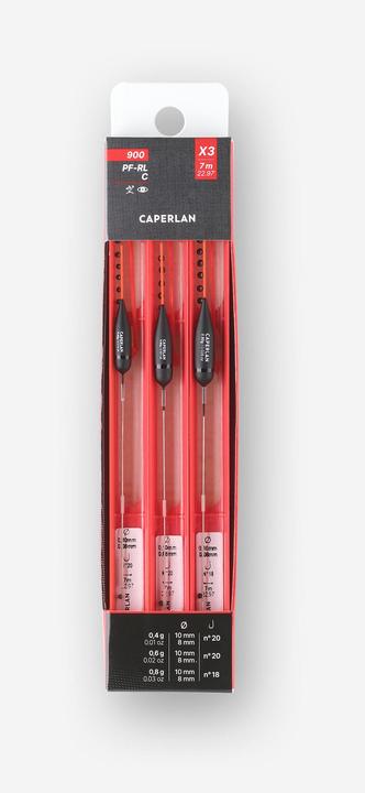 Image du produit Caperlan LOT DE 3 LIGNES MONTEES PF-RL900 R 1g 2g 3g POUR LA PECHE AU COUP EN RIVIERE