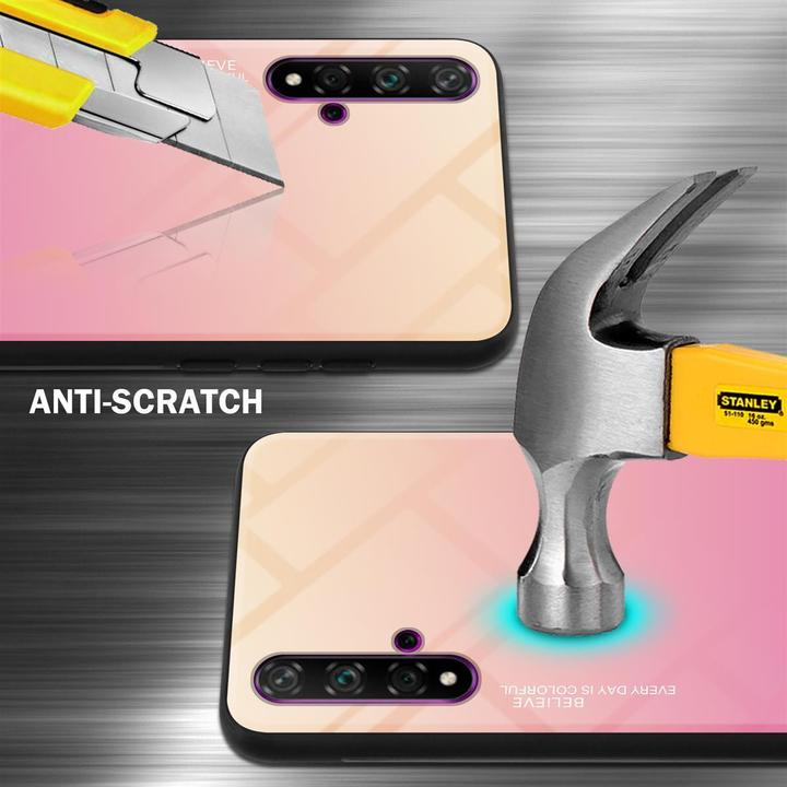 Produktbild Cadorabo TPU 2 Farben Glas Cover (TCL 20S, Huawei Nova 5T, LG K20)