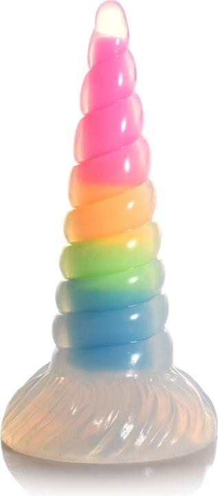 Creature Cocks XR Brands - Luminescent Rainbow Silicone Dildo