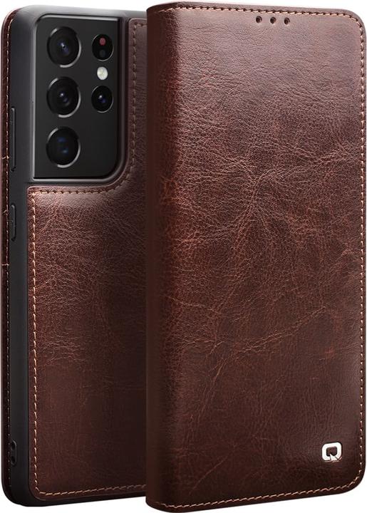 Image du produit QiAlino Fourre Flip cuir véritable (Samsung Galaxy S22 Ultra)