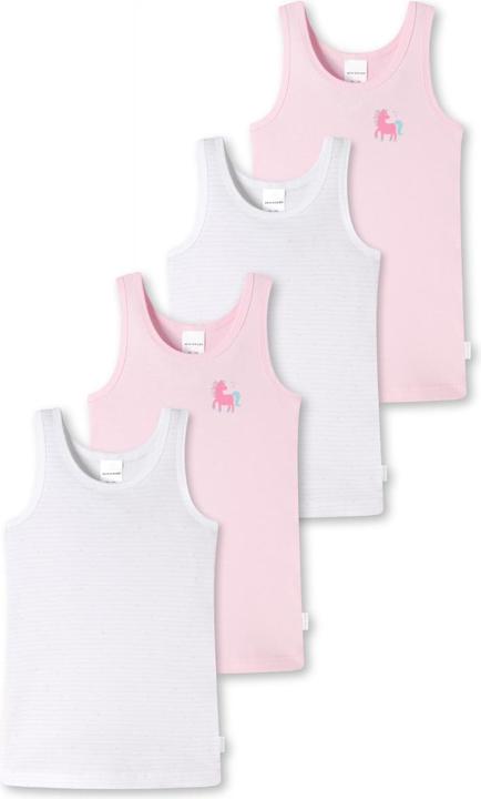Produktbild Schiesser 4er Pack Kids Girls Feinripp Organic Cotton Unterhemd (104)