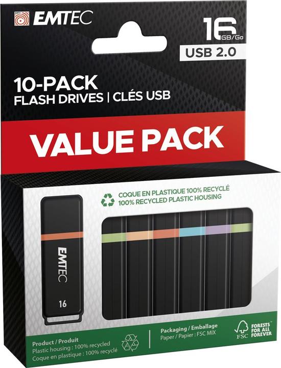 Emtec K100 Mini Box 10-Pack (16 GB, USB-A)
