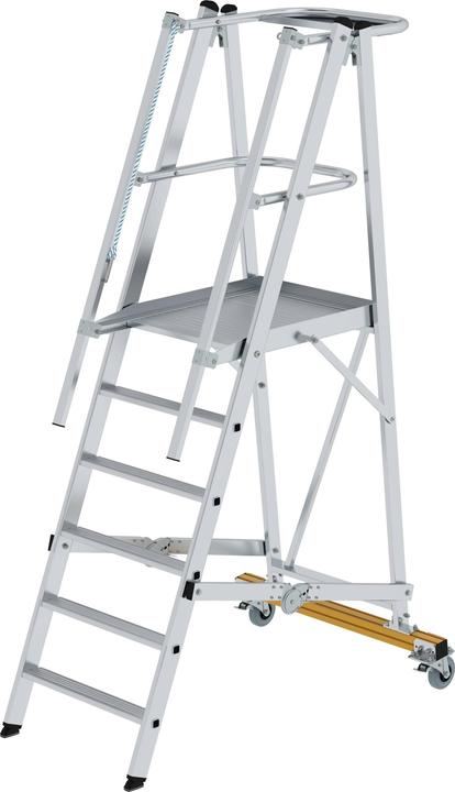 Image du produit Munk Échelle à plate-forme en aluminium, mobile (Échelle à plate-forme, 150 cm)
