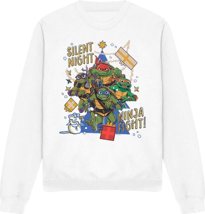 Teenage Mutant NT Silent Night Ninja Fight Sweatshirt weihnachtliches Design
