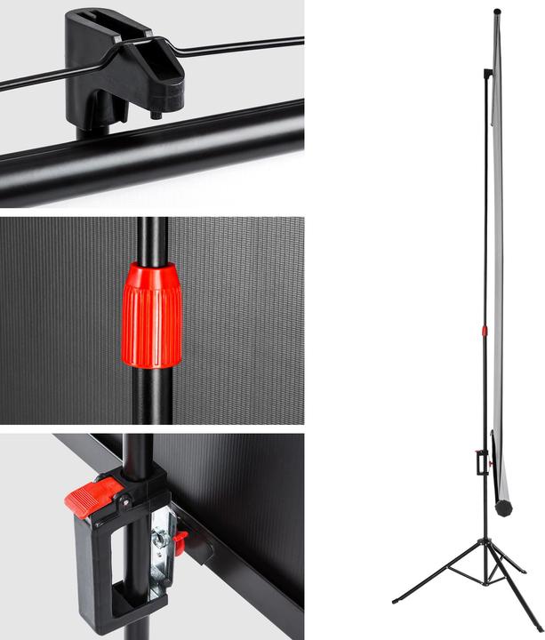 Produktbild tectake Stativ Beamer Leinwand (98.43", 1:1)