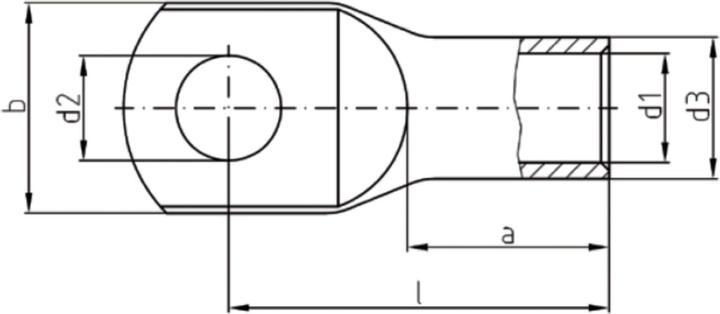 Actual product image Kalitec 10 pieces HR05-3 Commercially available tubular cable lugs 0.5-0.75mm² M3 I without visible hole I