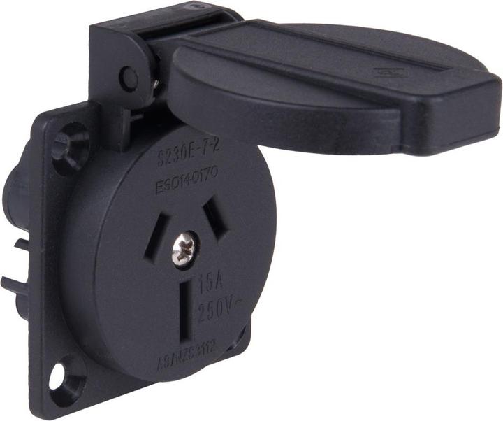 Immagine prodotto PCE 1037-0s Presa Schuko australiana nera 15A