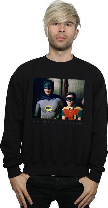 Actual product image Mens Batman TV Series Dynamic Duo Photograph Cotton Sweatshirt (XXL)