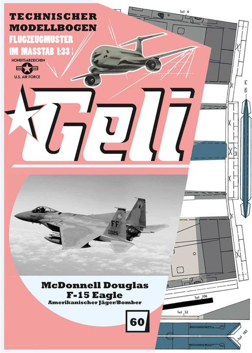 Produktbild Geli mc donell douglas f-15 # 60 kartonmodell
