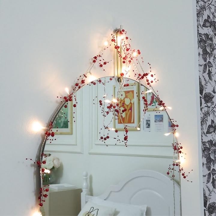 Image du produit Cover-Discount Guirlande lumineuse de Noël LED avec perles artificielles (3 m)