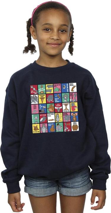 Actual product image Tom & Jerry Girls Grid Squares Sweatshirt (116)