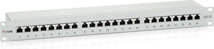 equip 19" Patchpanel: 24 Port, 1HE, grau
