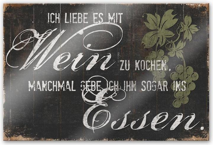 Produktbild Trenddeko Ich liebe es mit Wein zu kochen (150 x 100 cm)