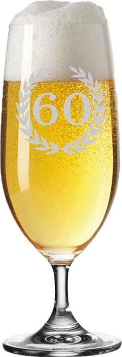 Luxentu Biertulpe / Pilsglas mit Gravur 60. Jubiläum (0.36 l, 1 x)