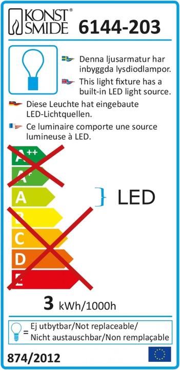 Etichetta energetica Konstsmide Uccelli