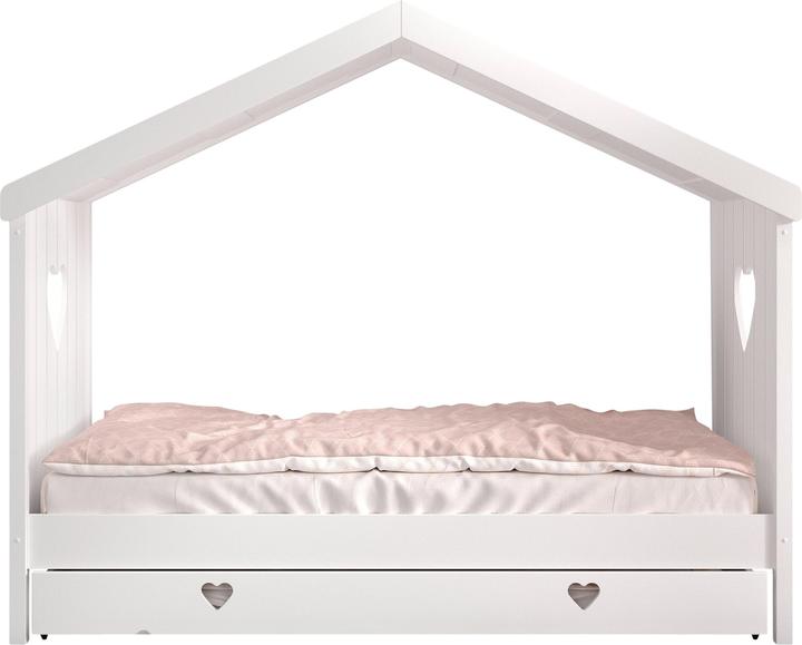 Image du produit Vipack Lit de maison Amori avec dosseret incl. coffre de rallonge (90 x 200 cm)