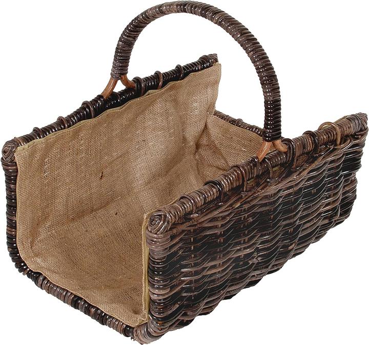 Image du produit Kobolo Panier à bois pour bois de chauffage, Carré, Marron