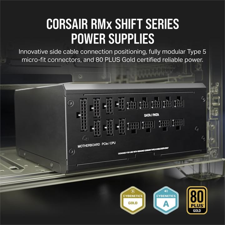 Actual product image Corsair RM1200x SHIFT 80 PLUS Gold (1200 W)
