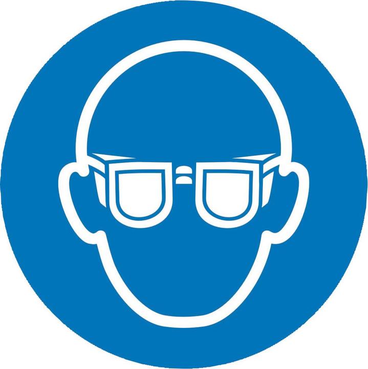 BRW Mandatory sign Wear eye protection - Ø 10 cm