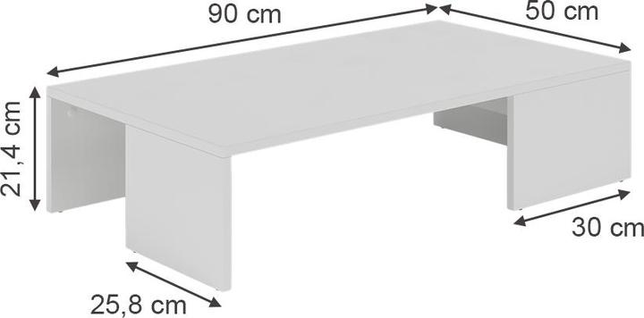 Produktbild Vichy Couchtisch Hardi, Weiss, 90 x 21.4 cm