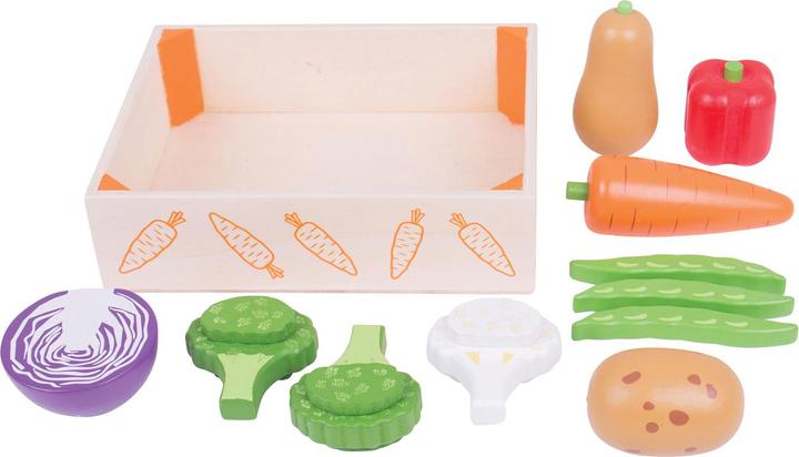 Actual product image Bigjigs Wooden box with vegetables