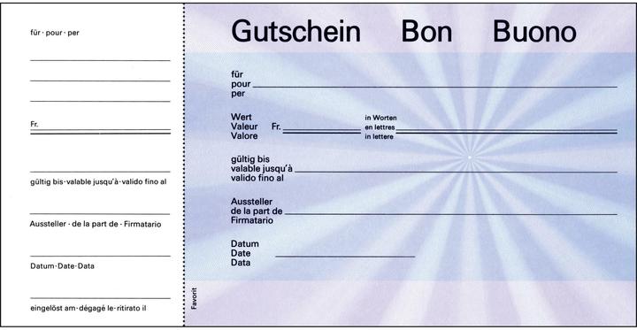 Produktbild Favorit Geschenk-Gutscheine (25 x)