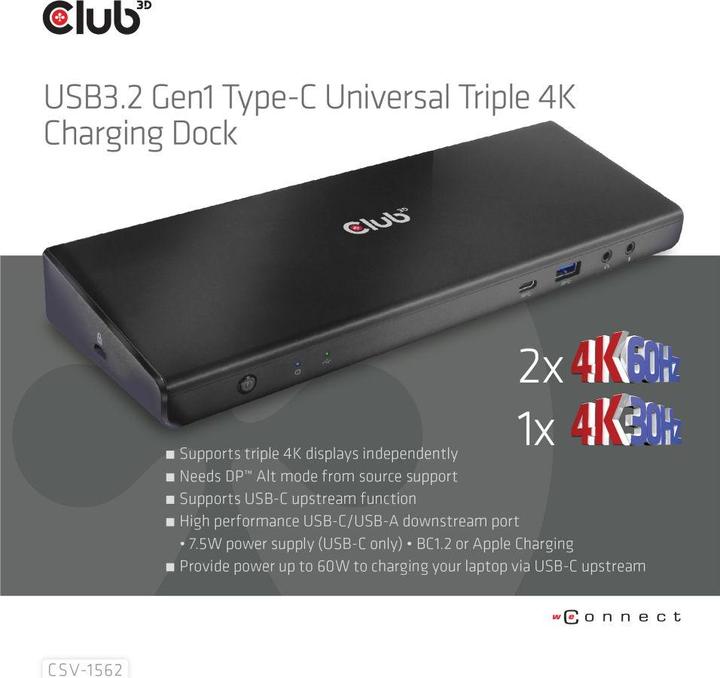 Actual product image Club 3D CSV-1562 (USB-C, 5 Ports)