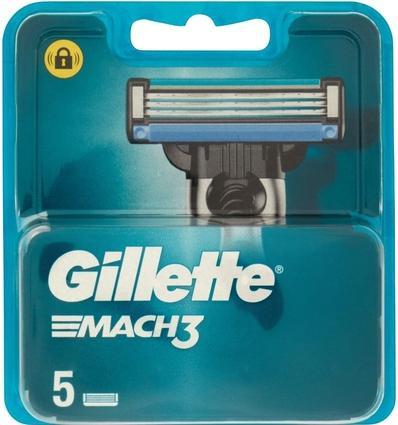 Immagine prodotto Procter & Gamble Lame di ricarica per rasoio da uomo Gillette Mach3 confezione da 5 pezzi (5 x)