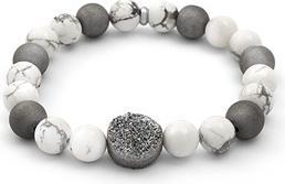 Image du produit Beneto Bracelet perles d'agate et de howlite MINK123 - Longueur : 17 cm (17 cm)