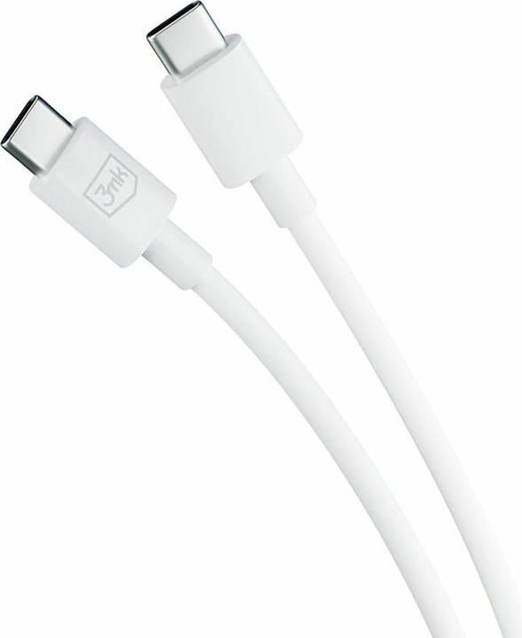 Image du produit 3MK Câble Hyper Cable USB-C - USB-C 100W 1.2m Biały/White (1.20 m, USB 3.2 Gen 1, 100 W)