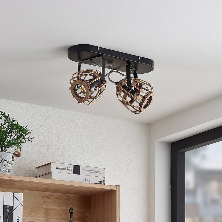 Actual product image Lindby Bominio ceiling spotlight, two-flame (E14)