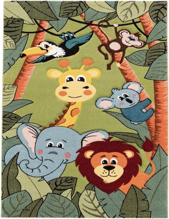Produktbild Paco Home Kinderteppich Teppich Tier Motiv Dschungel Grün (160 x 230 cm)