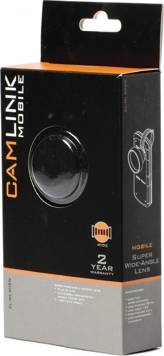 Actual product image Camlink CL-ML40SW Super wide-angle lens for mobile phones, 140 degrees (Metal)