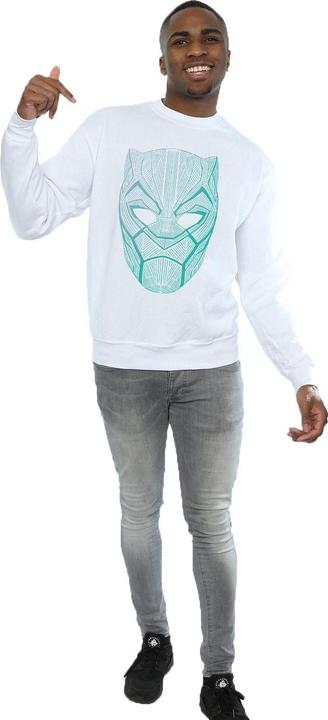 Image du produit Mens Black Panther Tribal Mask Cotton Sweatshirt (L)