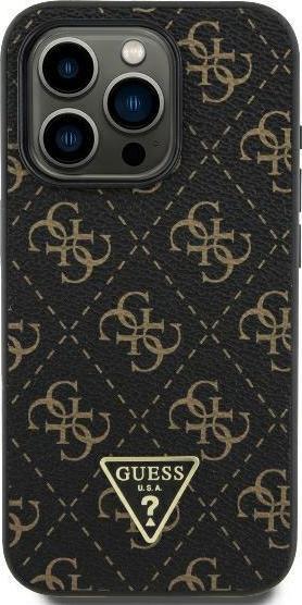 Immagine prodotto Guess GUHCP16MPG4GPK Custodia rigida per iPhone 16 Plus 6,7" in acciaio/nero Nuovo Triangolo 4G (Apple iPhone 16 Plus)