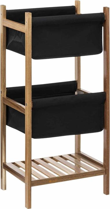 5Five blackacia shelf with 3 levels, black