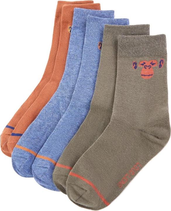 Cognac, Khaki, Blau-Melange