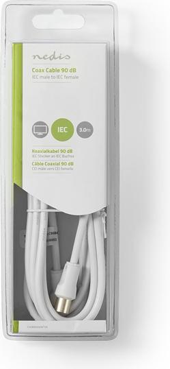 Actual product image Nedis Coaxial cable 90 dB IEC (coaxial) plug - IEC (Co (90 dB, Antenna cable)