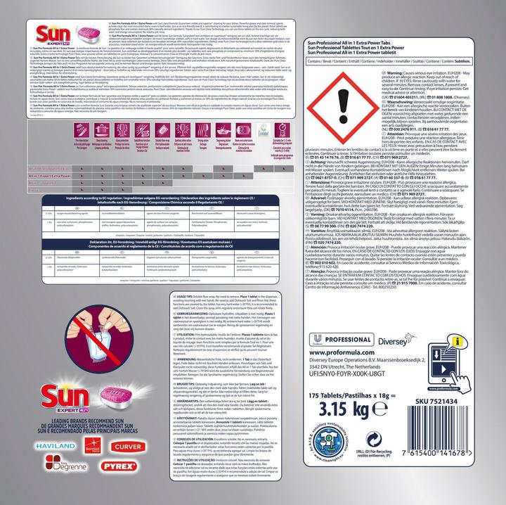 Actual product image Sun Professional All in 1 Extra Power (Tabs, 175 x)