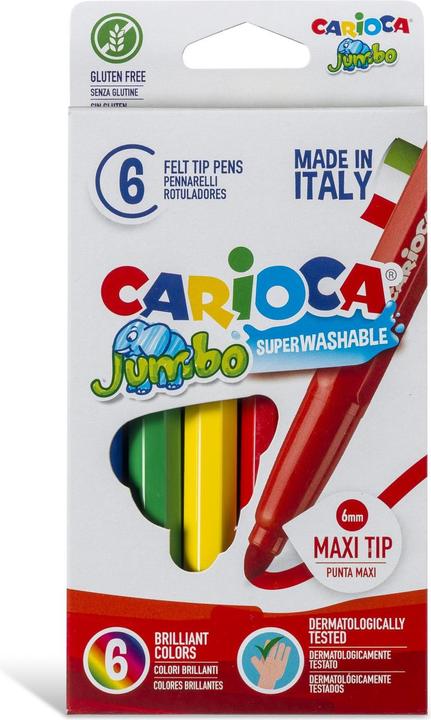 Carioca Penne in fibra Jumbo Box E-6 (Multicolore, 6 x)