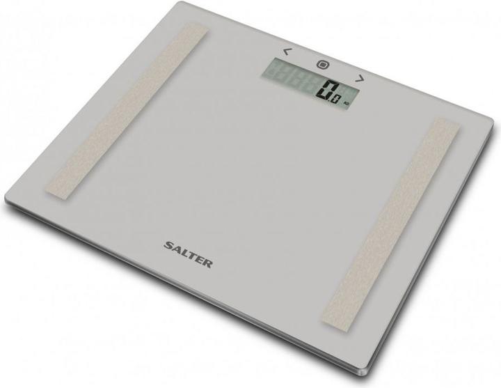 Actual product image Salter 9113 GY3R Compact Glass Analyser Bathroom Scales - Grey (150 kg)