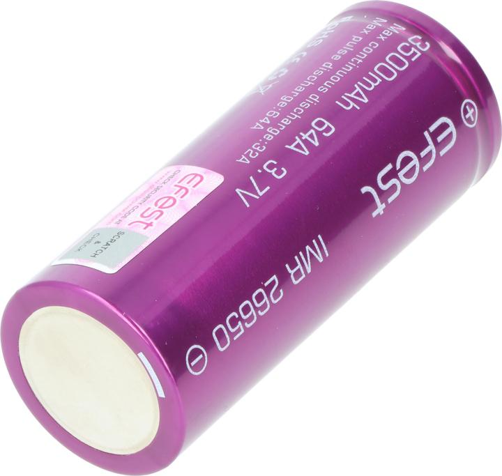 Produktbild Efest Akku Purple IMR26650 High Drain ungeschützt (1 Stk., 26650, 3500 mAh)