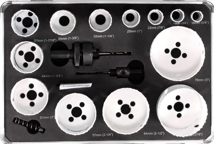 Actual product image Makita D-47307 Hole saw set 16 pieces (35 millimetres)
