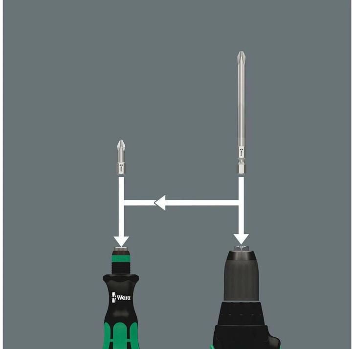 Actual product image Wera Kraftform Kompakt 20 (1.0 x 5.5 mm / 1.2 x 6.5 mm / PZ 1 / PZ 2 / PH 1 / PH 2)