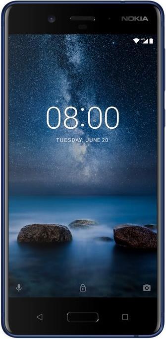 Image du produit Nokia 8 (64 Go, Bleu tempéré, 5.30", Double SIM hybride, 13 Mpx, 4G)