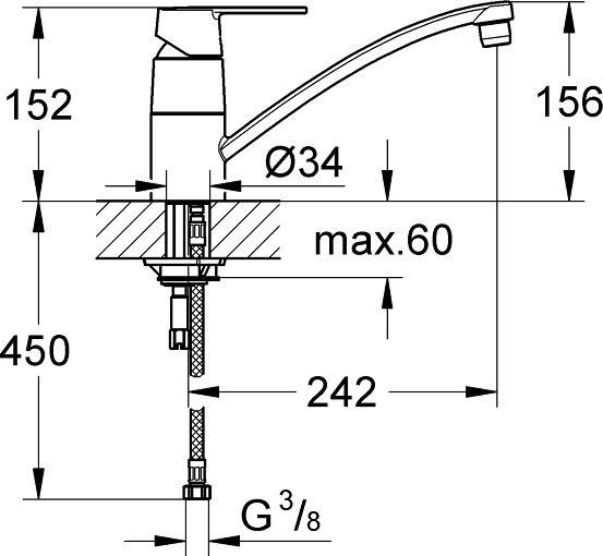 Actual product image Grohe Get Single-lever sink mixer, 1/2"