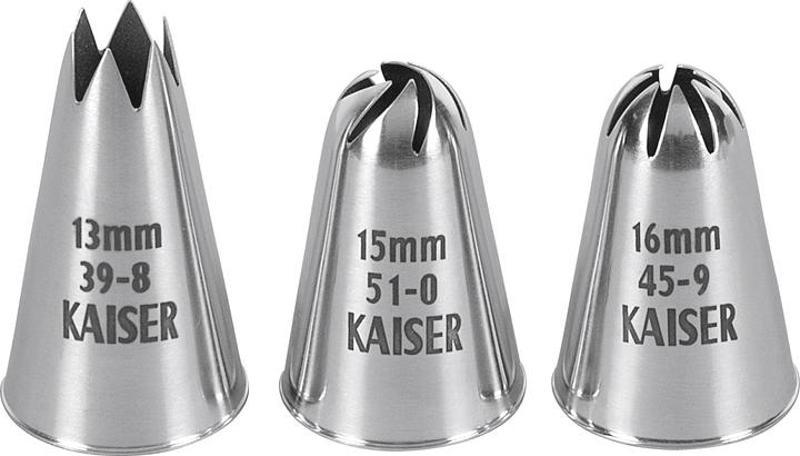 Produktbild Kaiser Profi-Tüllensortiment 3-teilig Pâtisserie (Spritztüllen, 381883 ml)