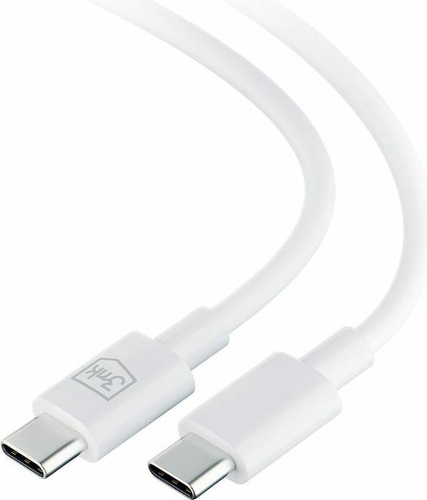 Image du produit 3MK Câble Hyper Cable USB-C - USB-C 100W 1.2m Biały/White (1.20 m, USB 3.2 Gen 1, 100 W)