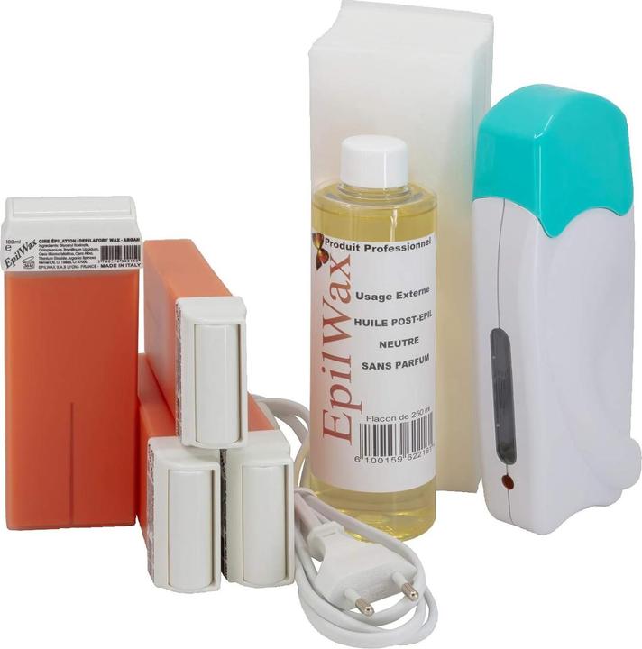Image du produit EpilWax Wachswärmer Waxing Set mit Argan Roll-On Patronen (7 x)