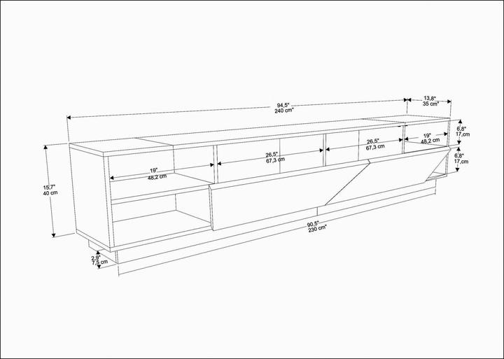 Image du produit Kalune Design Jace (240 x 37 x 47.5 cm)